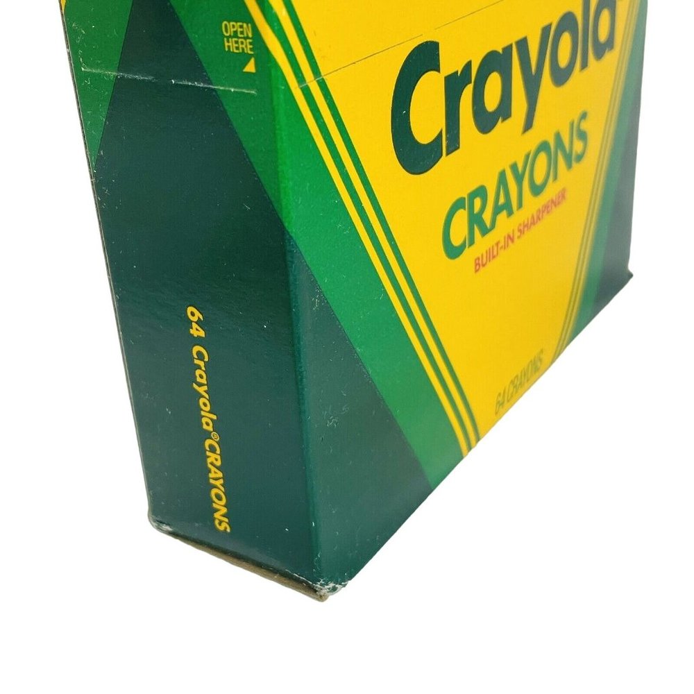 Vintage Crayola Crayons Sharpener Box 64 with Sharpener - Picture 3 of 13
